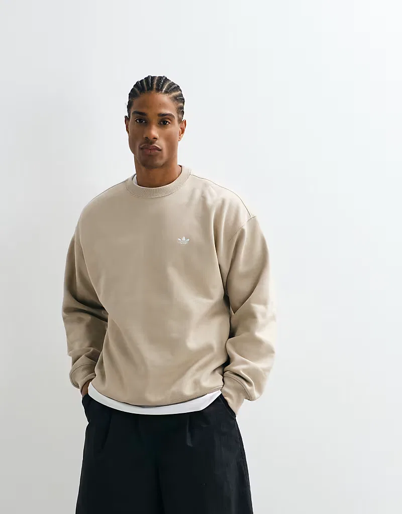 Толстовка Adidas Originals Essential свободного кроя, светло-хаки