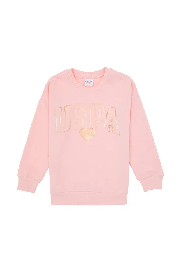 Детский спортивный костюм для девочек хлопковый U.S. Polo Assn., Light Pink — фото 4