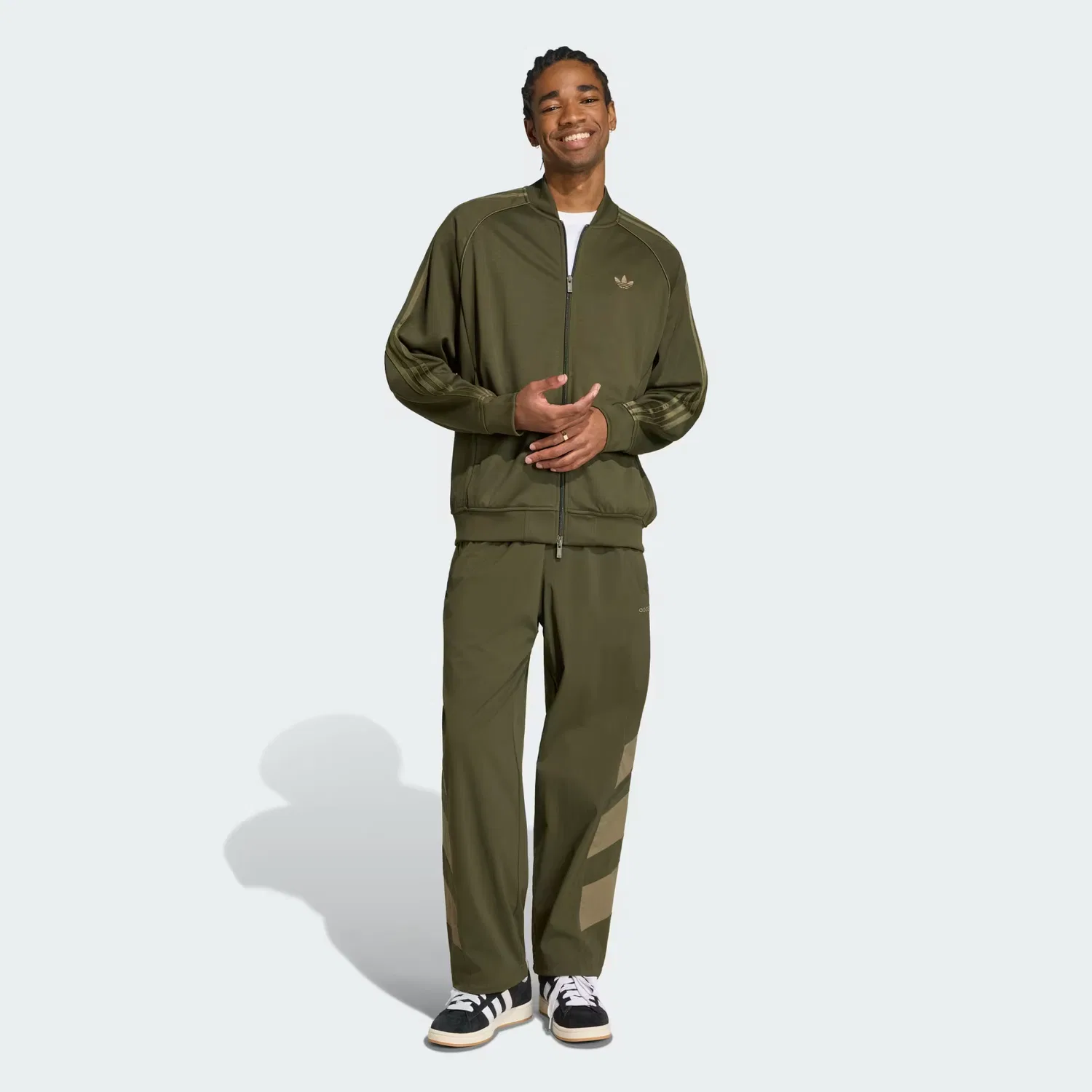 Мужская олимпийка свободного кроя SST Adicolor Classics Loose Tracktop Adidas Originals, Night Cargo — фото 3