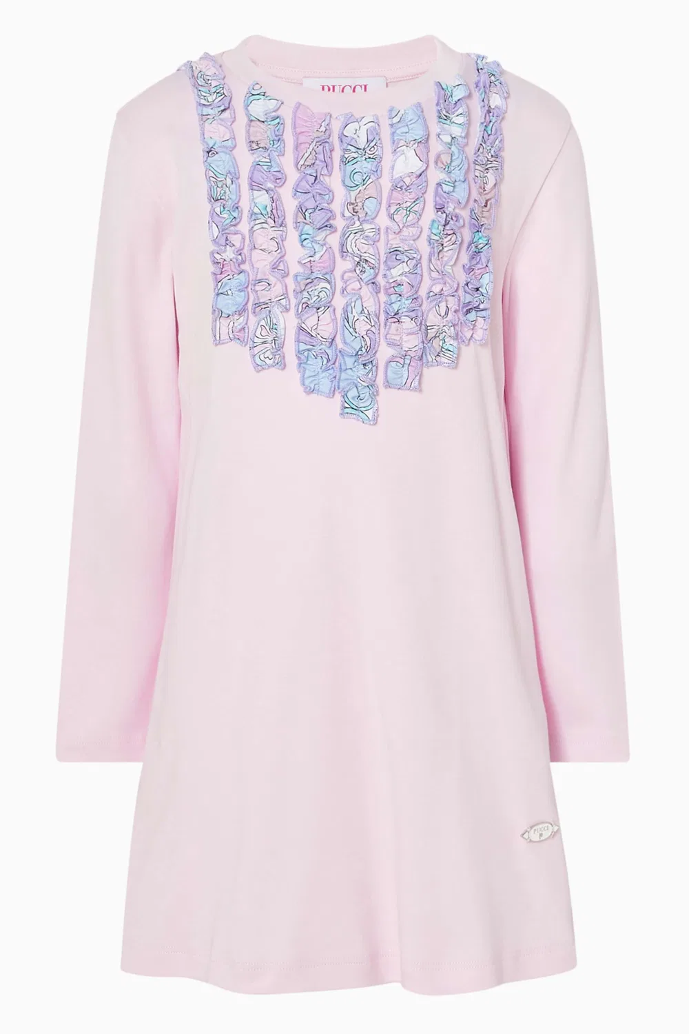 Платье с оборками хлопковое Emilio Pucci