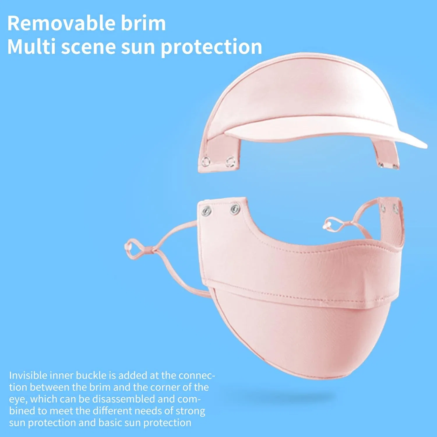 Маска для лица солнцезащитная Ice Silk Full Face Cover, Pesoncarl, Pink — фото 3