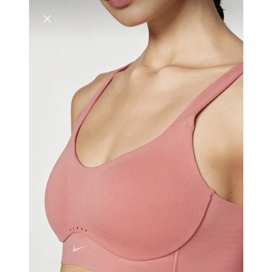 Спортивный бюстгальтер с высокой поддержкой, с съемными чашками Alate High Support Padded Convertible, Nike, Розовый — фото 3