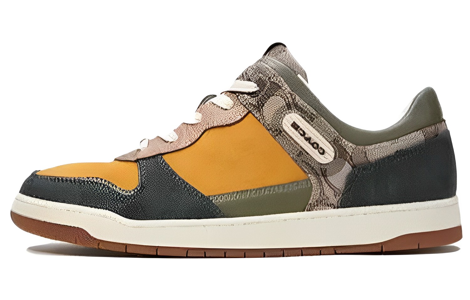 

C201 Кроссовки для скейтбординга мужские низкие Amazon Green COACH, Дуб/Нарцисс/Амазонская зелень