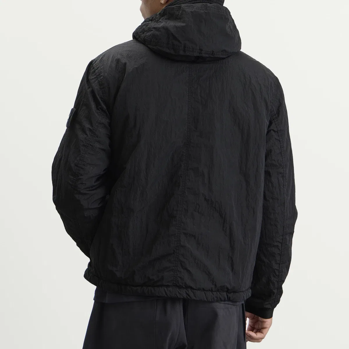Куртка с капюшоном из рип-нейлона Warp Rib Nylon-TC Stone Island, Black — фото 3