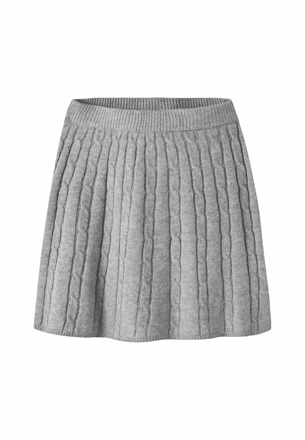 Вязаная юбка - юбка А-силуэта Name It, Grey Melange — фото 3