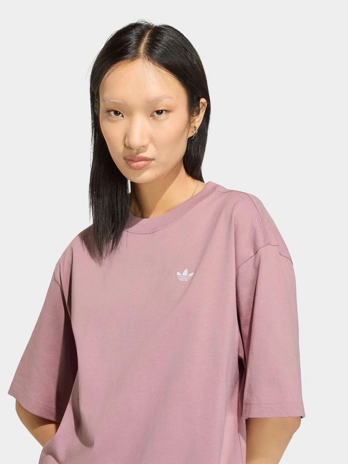 Футболка оверсайз Essentials от adidas Originals, цвет Mauve Purple — фото 3