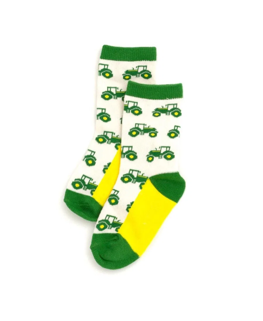 Комплект носков с нескользящей подошвой, 7 пар John Deere, Green Black Camo Multi — фото 3