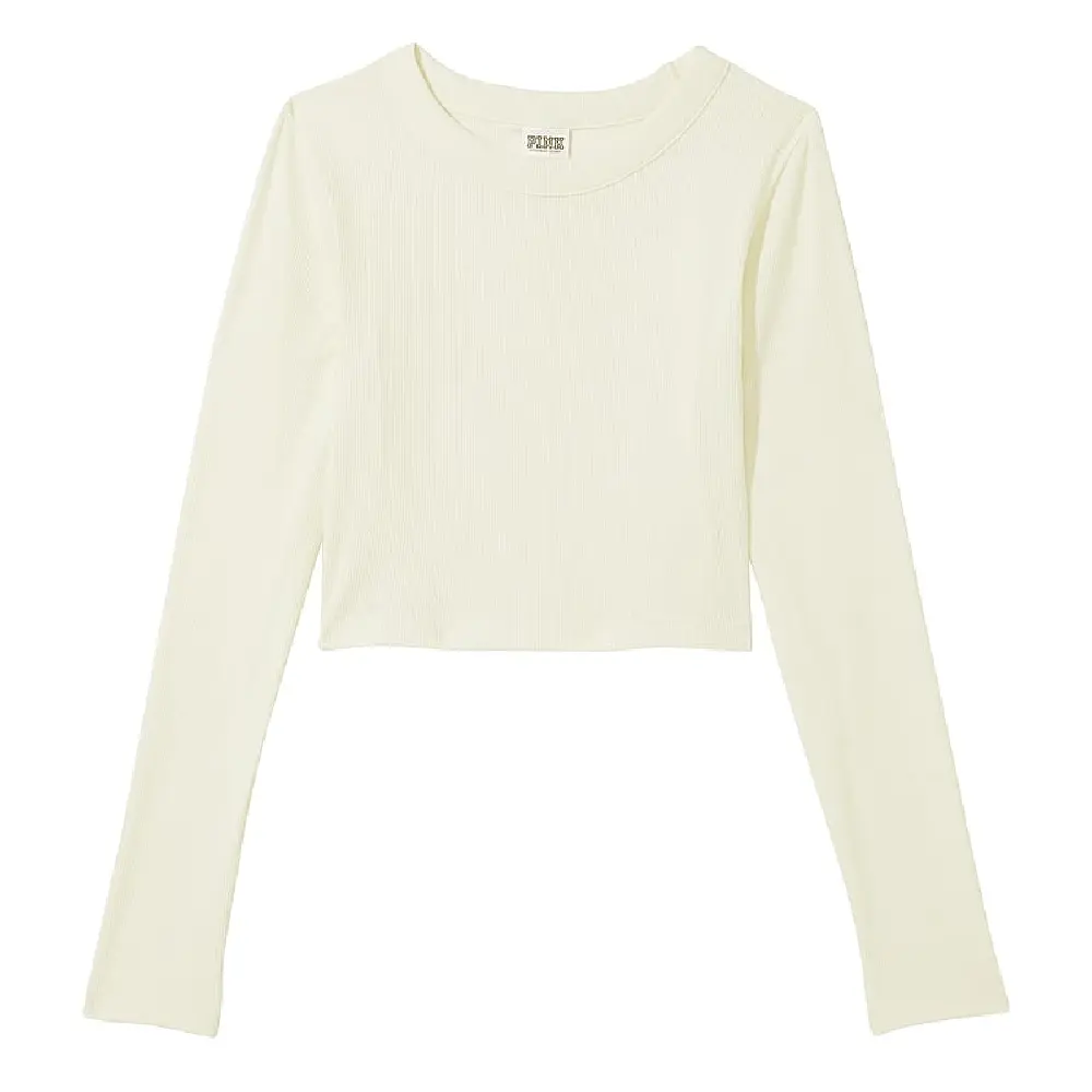 

Лонгслив Victoria's Secret Pink Crop, кремовый