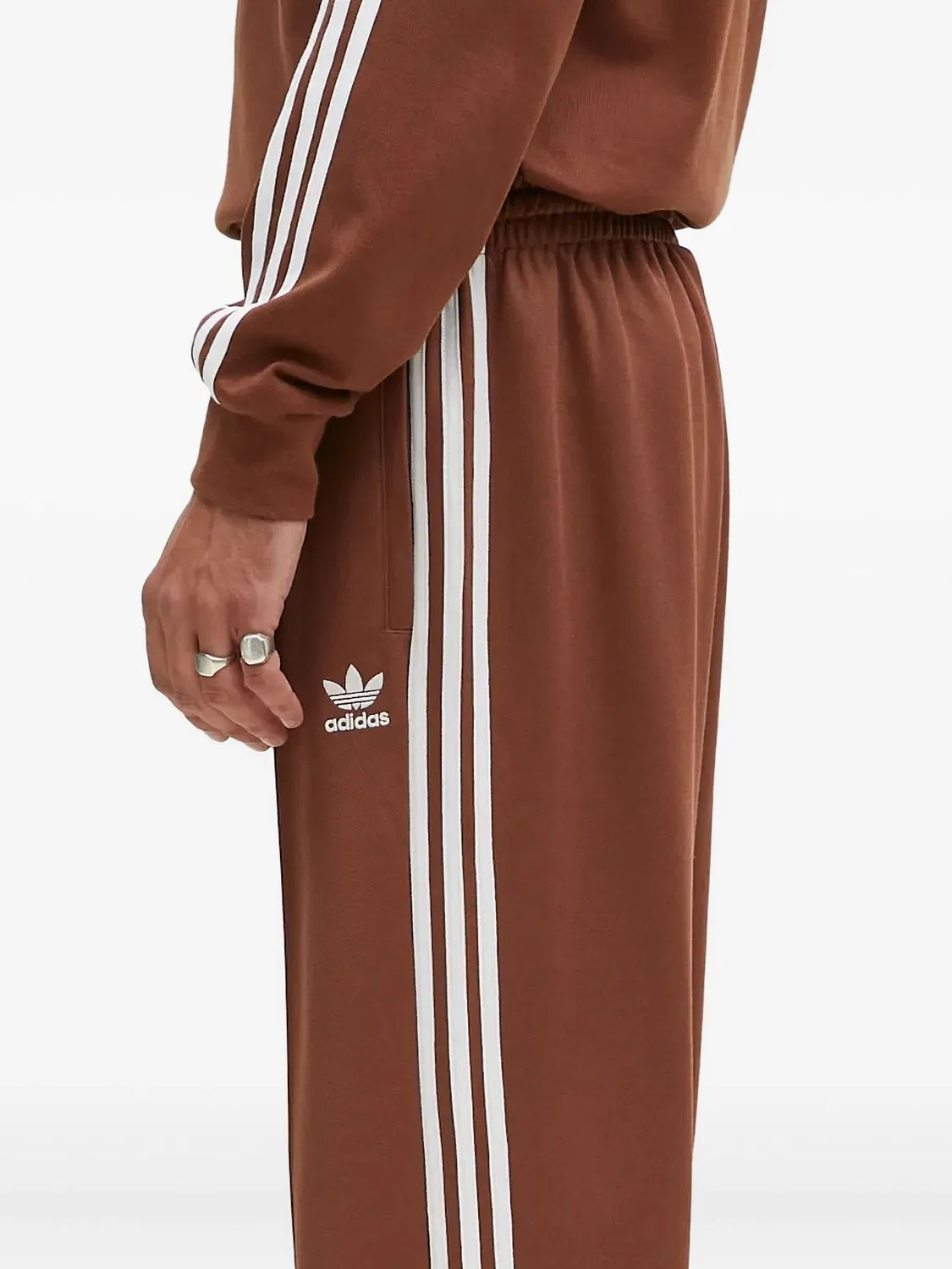 Брюки с Тремя Полосками Adidas, коричневый — фото 2