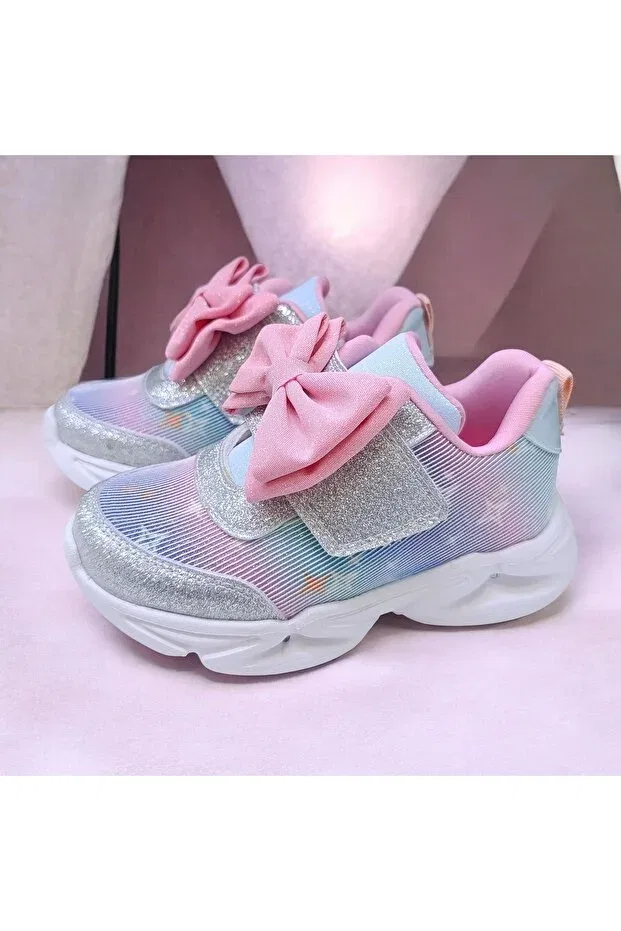 Детские кроссовки для девочек с подсветкой Patik Bebe, Pink — фото 4