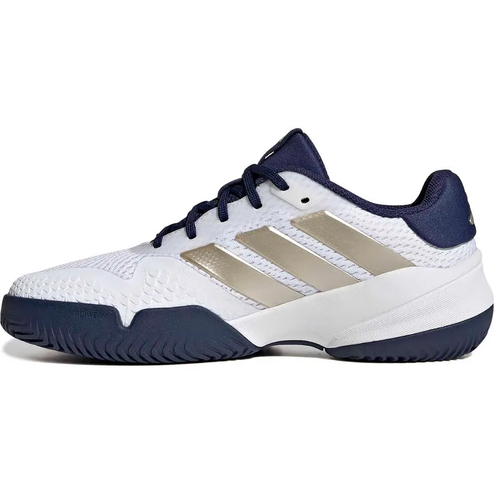 Детские теннисные кроссовки Barricade Adidas, White/Metallic/Blue — фото 3