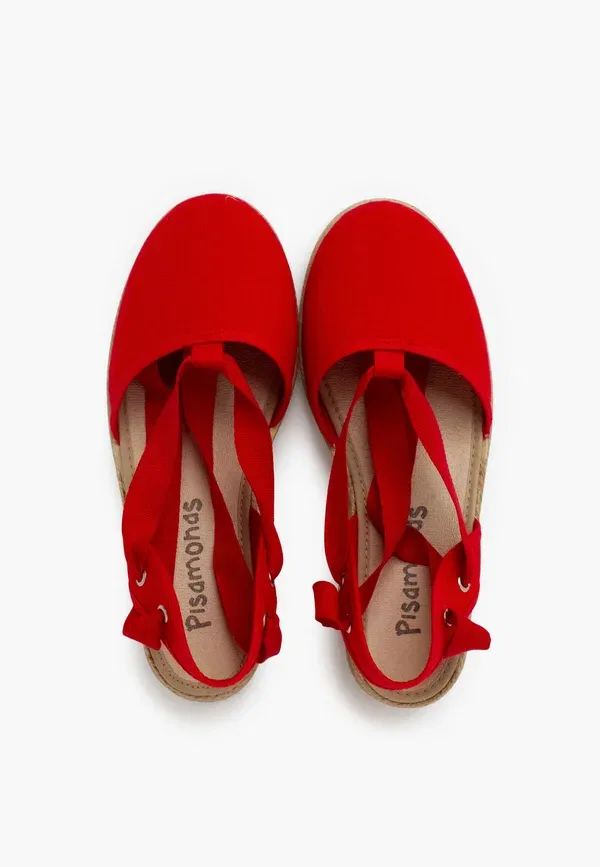 Кроссовки хлопковые Espadrilles Pisamonas, Red, красный — фото 3