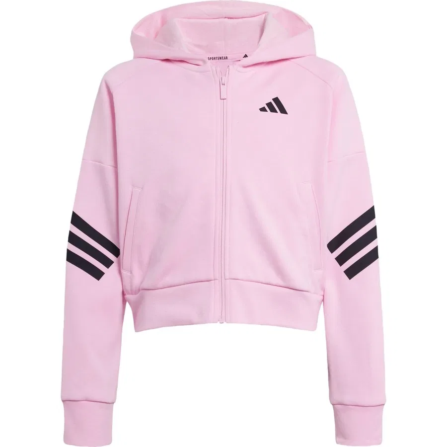 Спортивная куртка с капюшоном и молнией Future Icons 3-Stripes adidas, Черный — фото 3