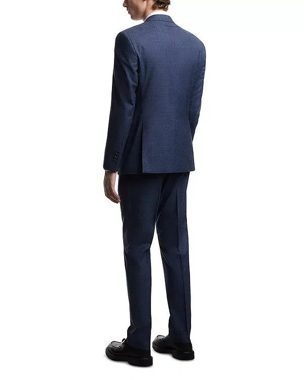 Мужской костюм Regular Fit из шерсти и шелка G line Emporio Armani, Navy Blue — фото 2