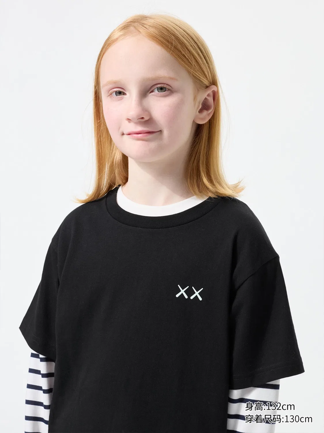 Футболка детская с коротким рукавом UT KAWS Uniqlo, черный — фото 2