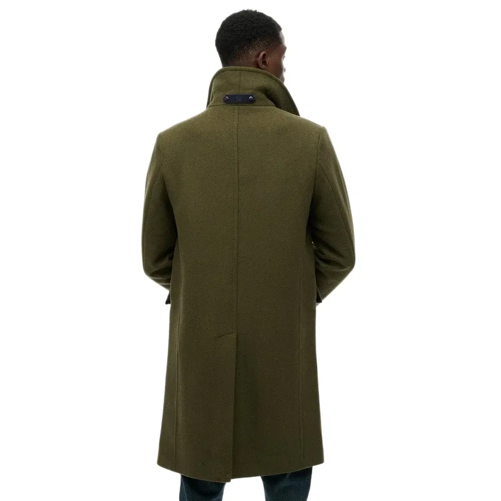Пальто Merchant Wool Blend Superdry, зеленый — фото 2