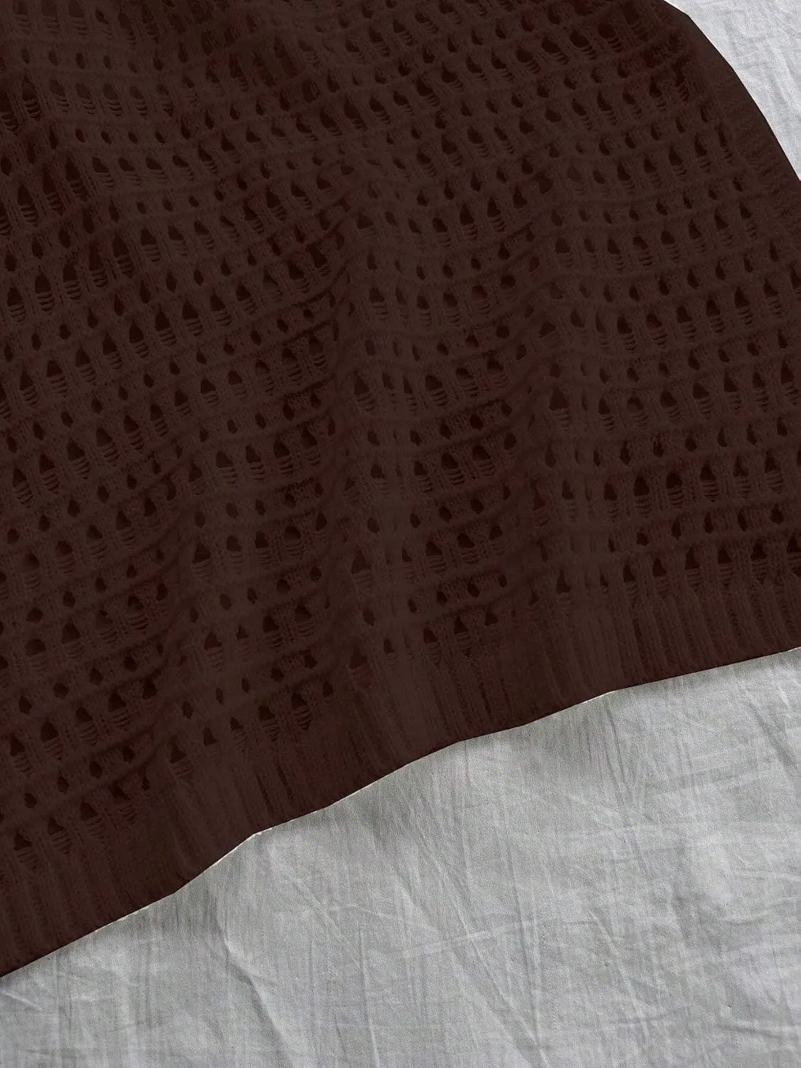 Женское платье-свитер на тонких бретелях с открытой спиной, Coffee Brown — фото 4