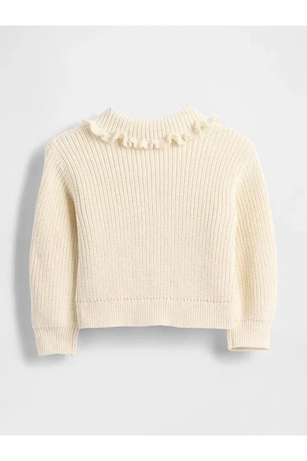 Детский кардиган для девочек с длинным рукавом Gap, Cream-001 — фото 2