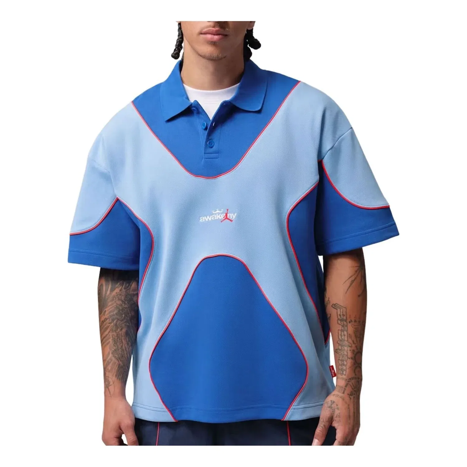 Мужское поло Air Jordan x Awake NY Polo 'Game Royal Light Blue' Jordan, Game Royal/Light Blue