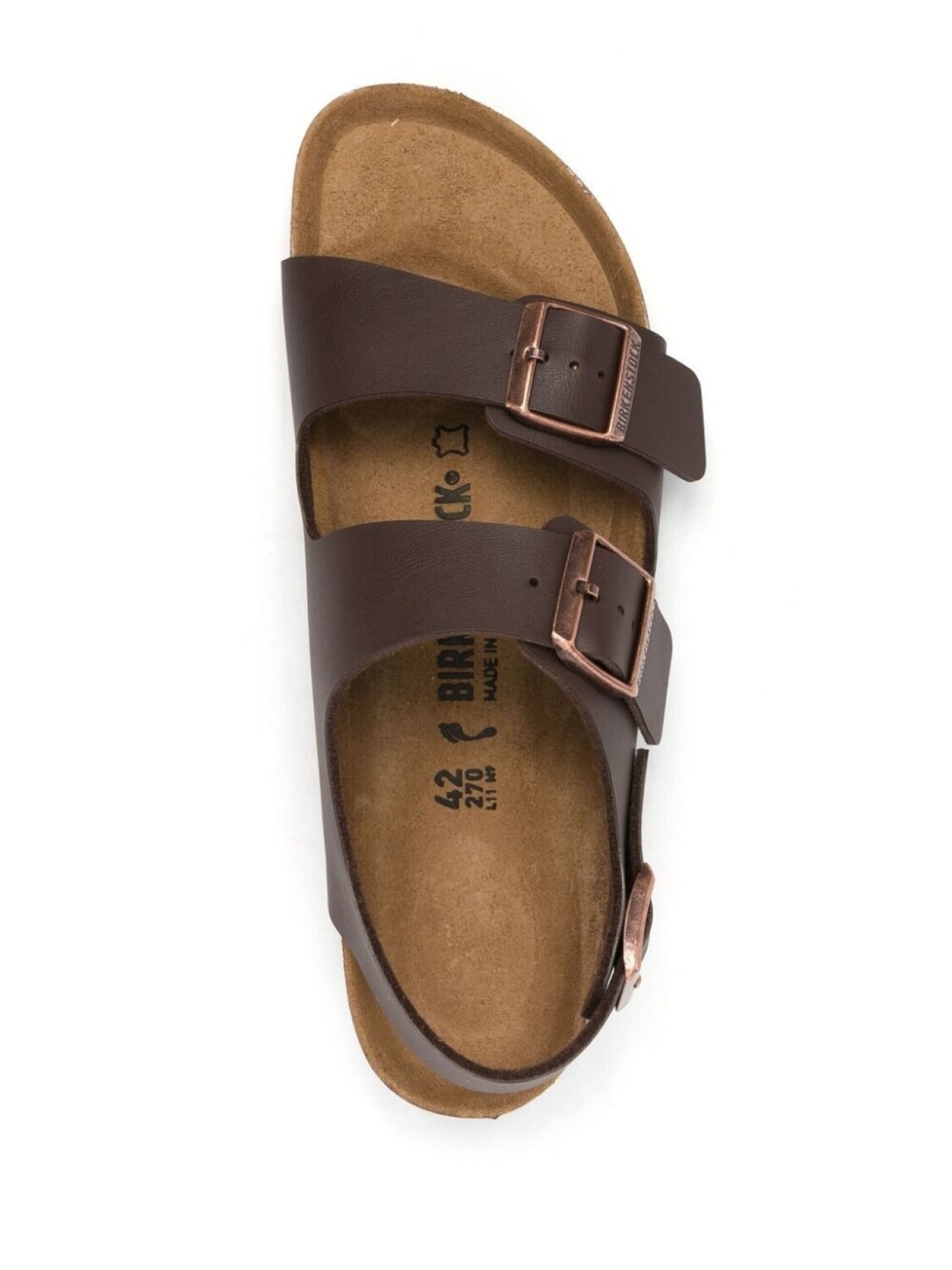 Сандалии Birkenstock Milano Birko-Flor узкие, коричневый — фото 4