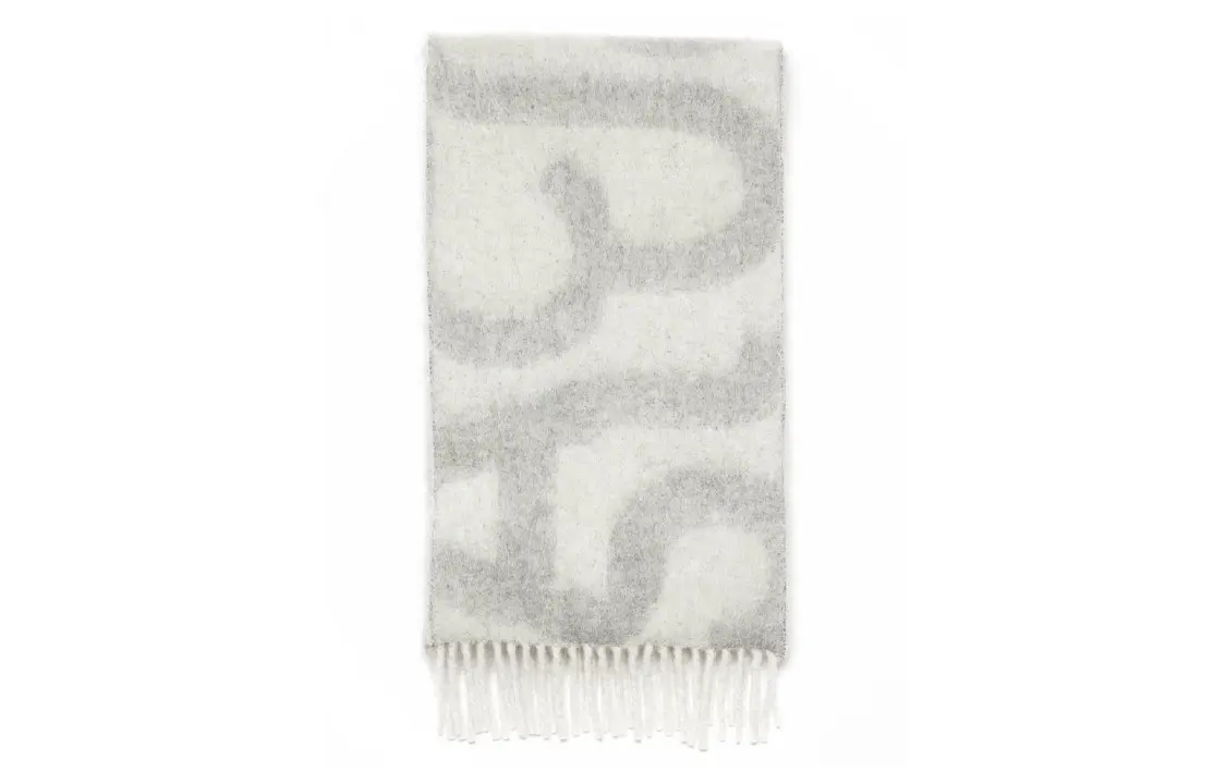 

Шарф с бахромой и интарсией с логотипом Acne Studios