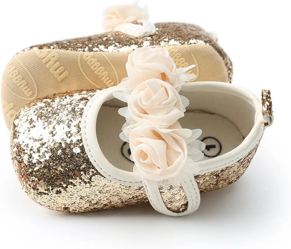 Детские туфли Мэри Джейн для девочек HsdsBebe, Gold — фото 3