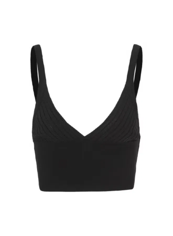 Топ на бретелях облегающий Zara, черный