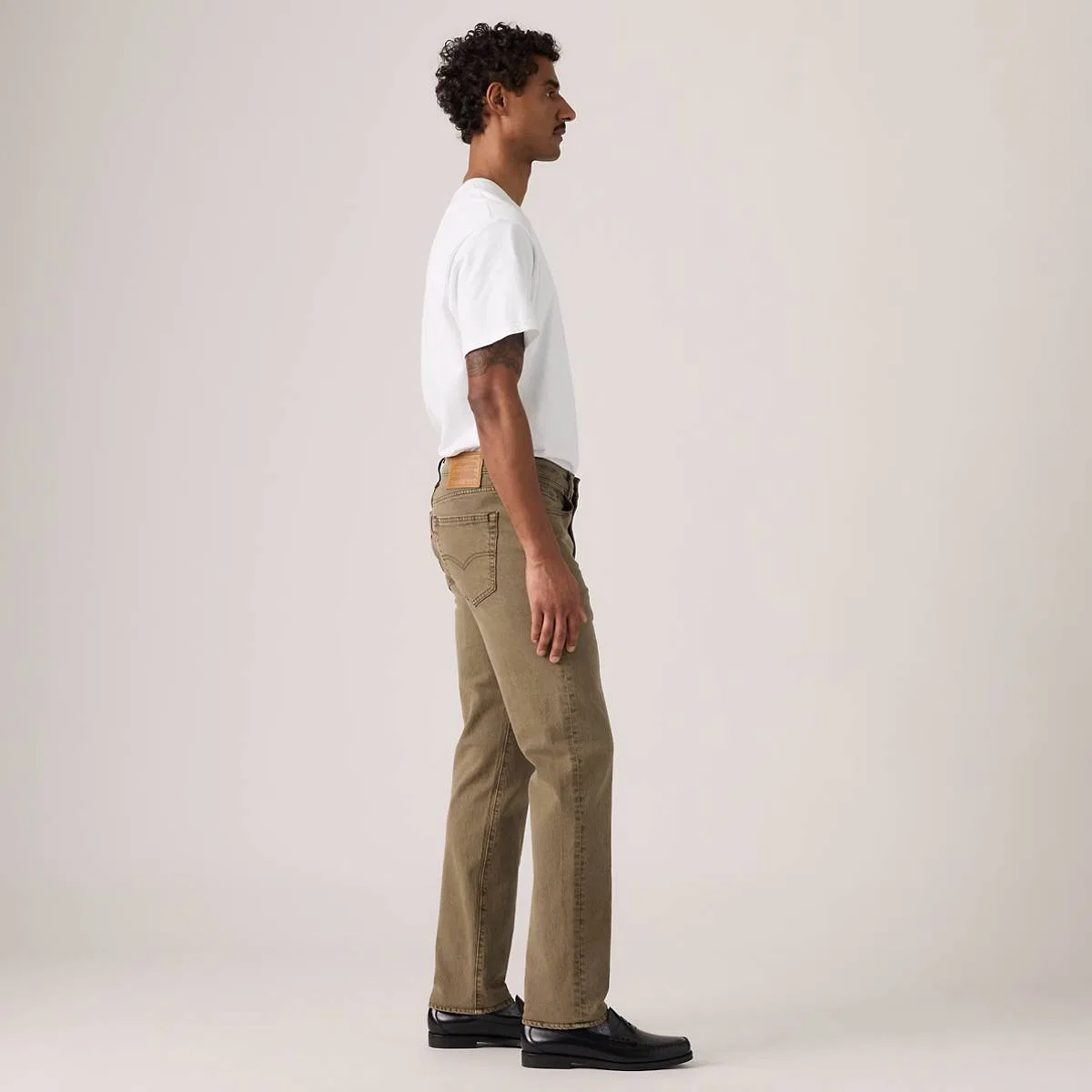 Джинсы 514 Straight с окрашиванием изделия для мужчин Levi's, Shitake Garment Dye - Brown — фото 4