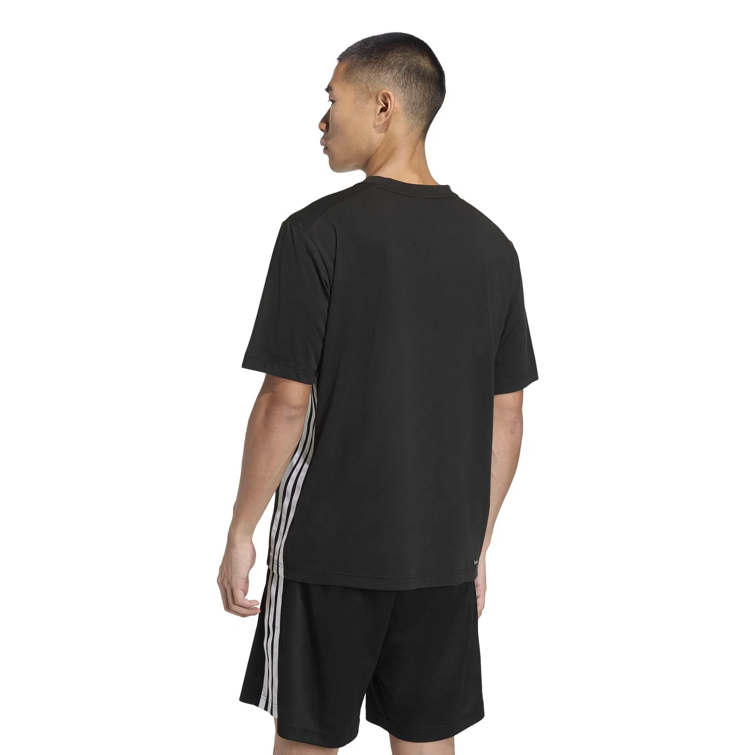 Мужская футболка с длинным рукавом Workout Essentials Feelready 3 Stripes adidas, Black/White — фото 2
