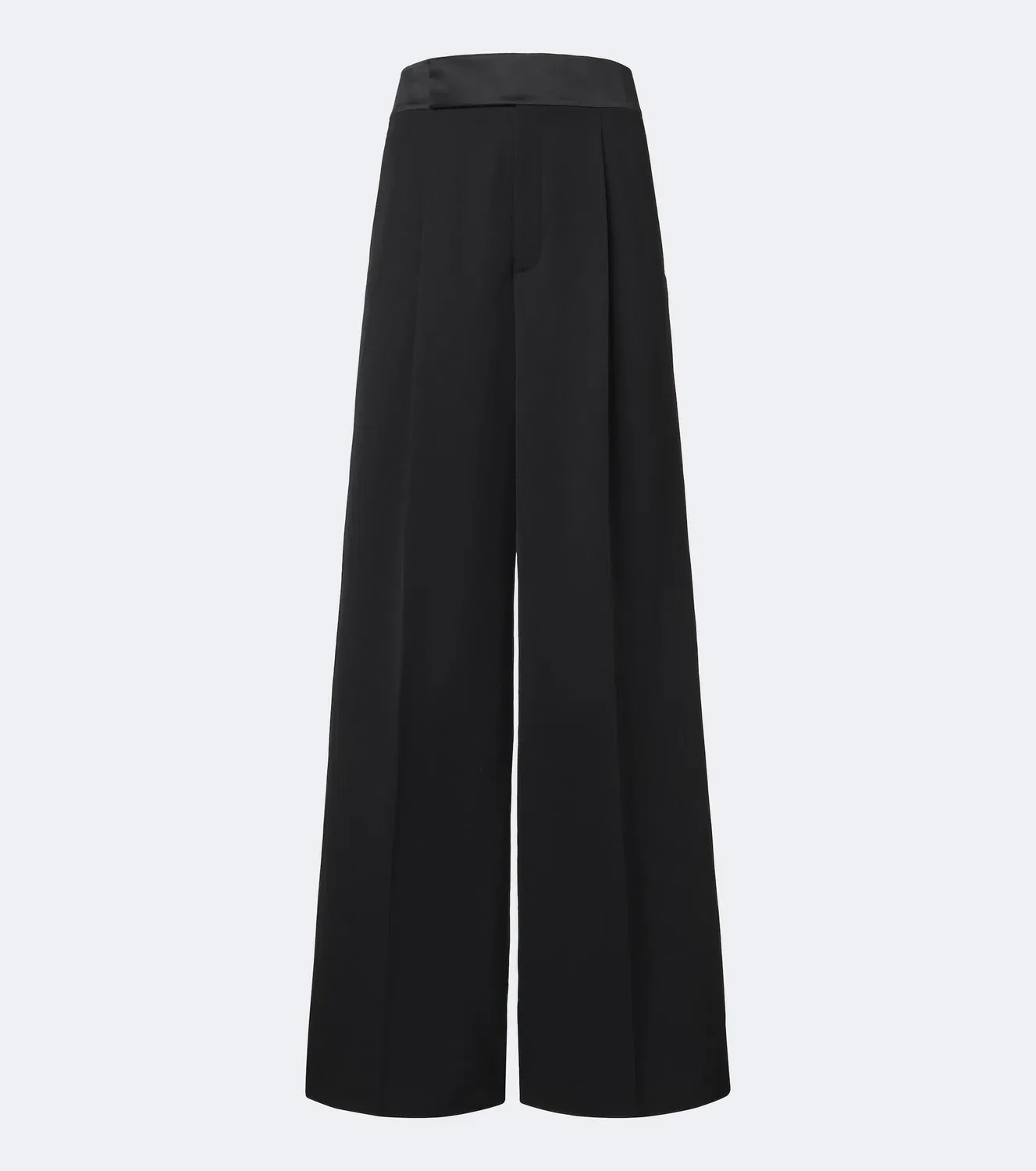 Строгие брюки с широкими штанинами Saint Laurent, черный