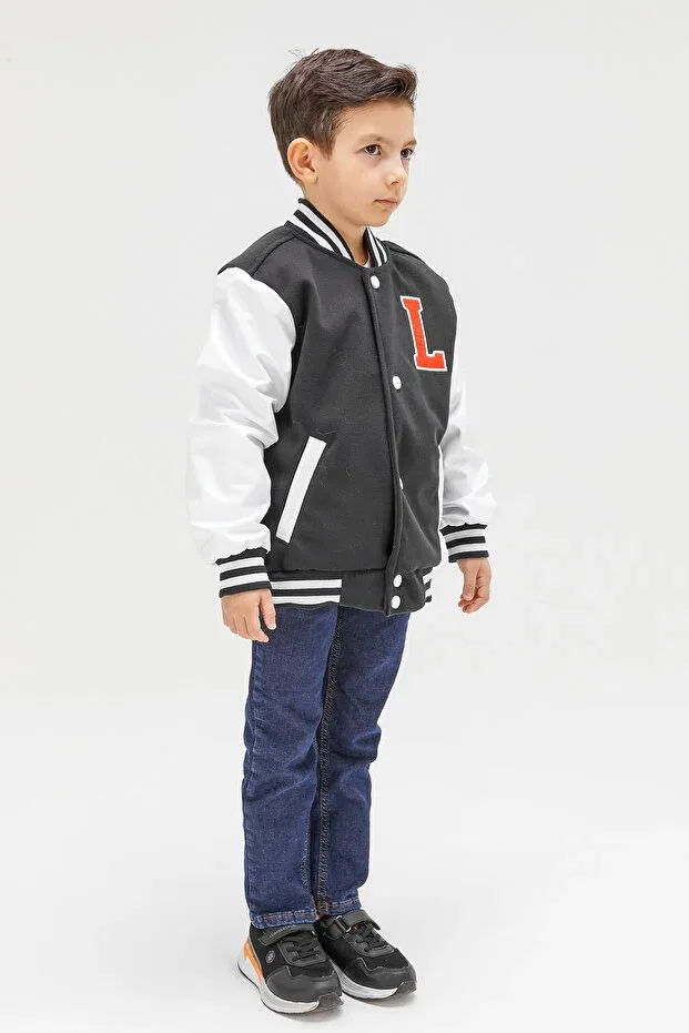 Детское пальто для мальчиков с длинным рукавом Benitto Kids, Navy Blue — фото 3