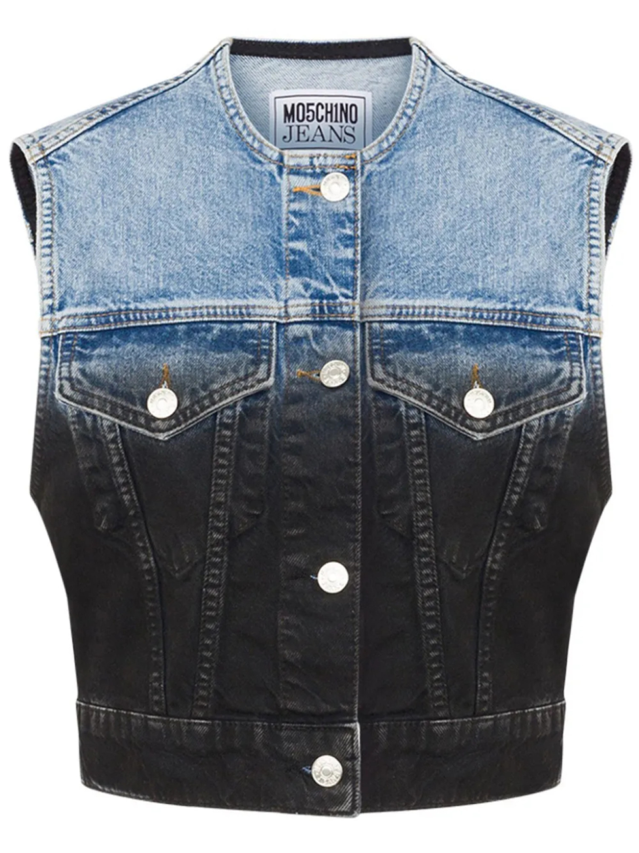 

MOSCHINO JEANS жилет с эффектом градиента, черный