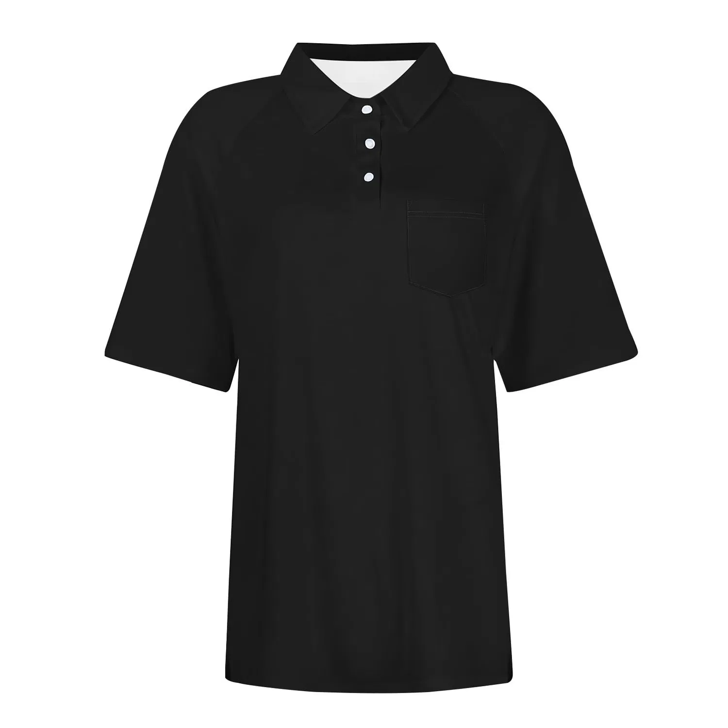 Женская классическая футболка-поло с коротким рукавом, Black — фото 4