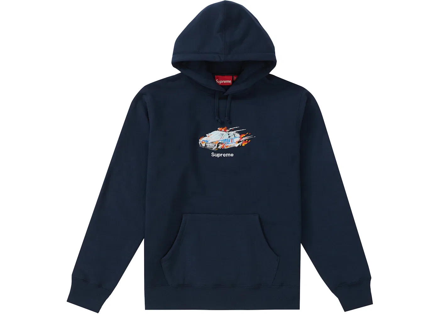 Мужская худи с принтом Cop Car Supreme, Navy