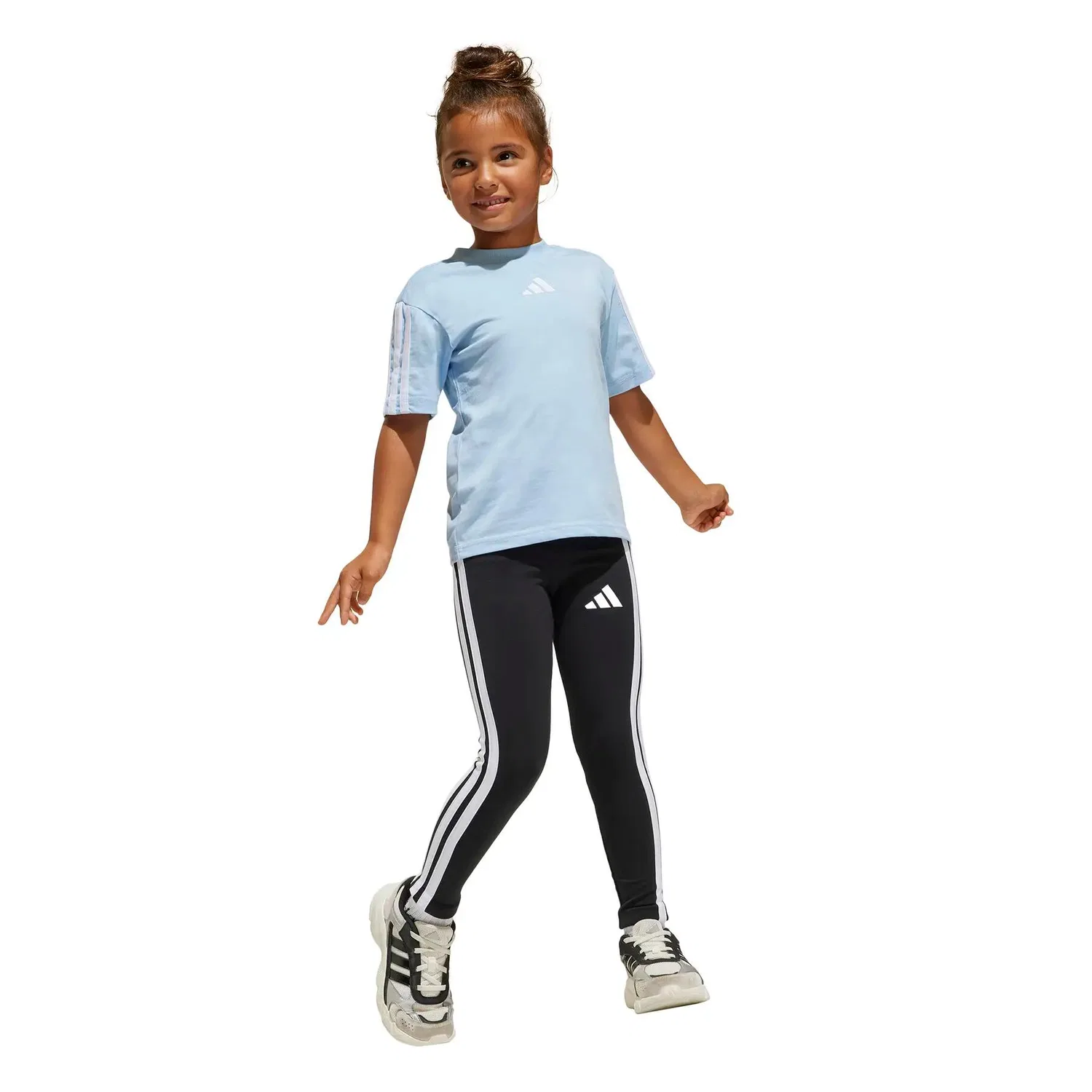 Детские леггинсы с тремя полосками adidas Essentials, Черный — фото 2