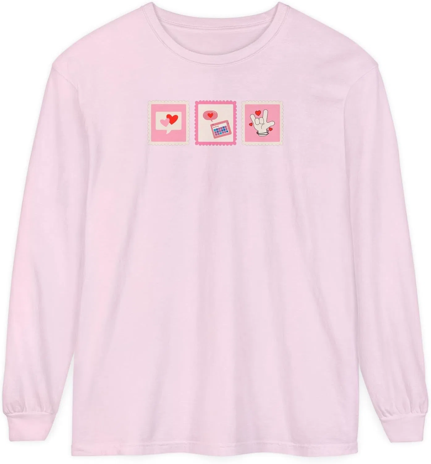 Футболка с длинным рукавом с принтом Speech Therapy, Comfort Colors, Blossom
