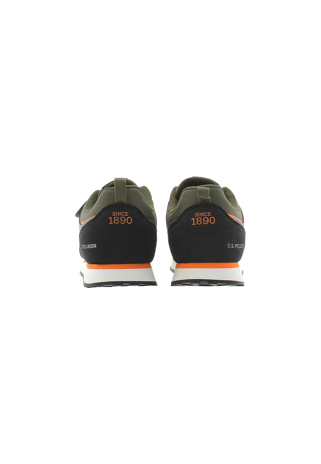 Детские кроссовки на липучке для мальчиков U.S. POLO ASSN., Army Green Black — фото 4