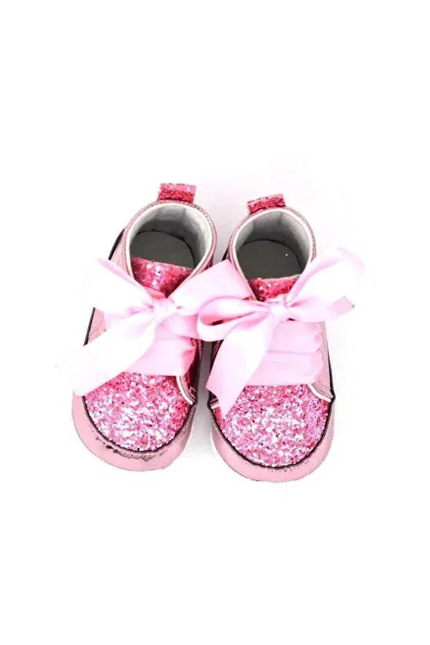 Детские кроссовки для девочек с блестками Babytor, Pink — фото 4