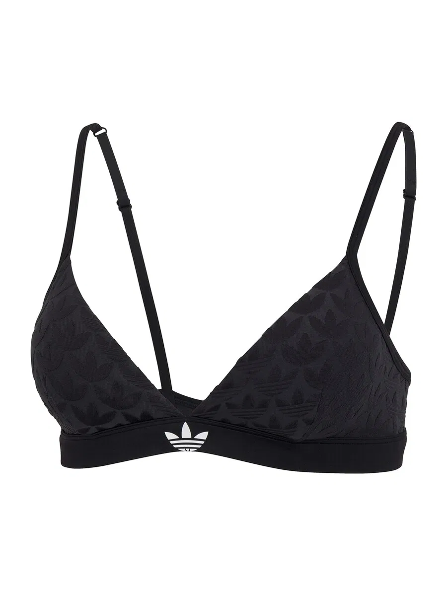 Спортивный бюстгальтер ADIDAS ORIGINALS Triangle Bra 'Terrot Flex' черного цвета