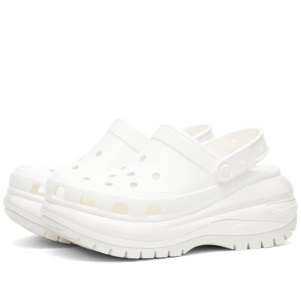 Сандалии Crocs с круглым носком Classic Mega Crush Clog, белый