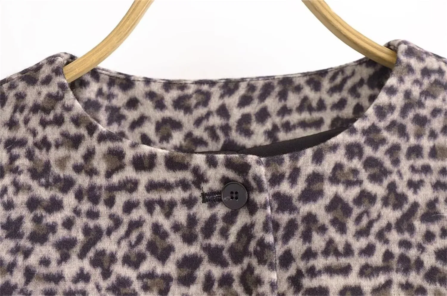 Женский жакет с принтом Leopard Button Short Jacket, 2 — фото 3