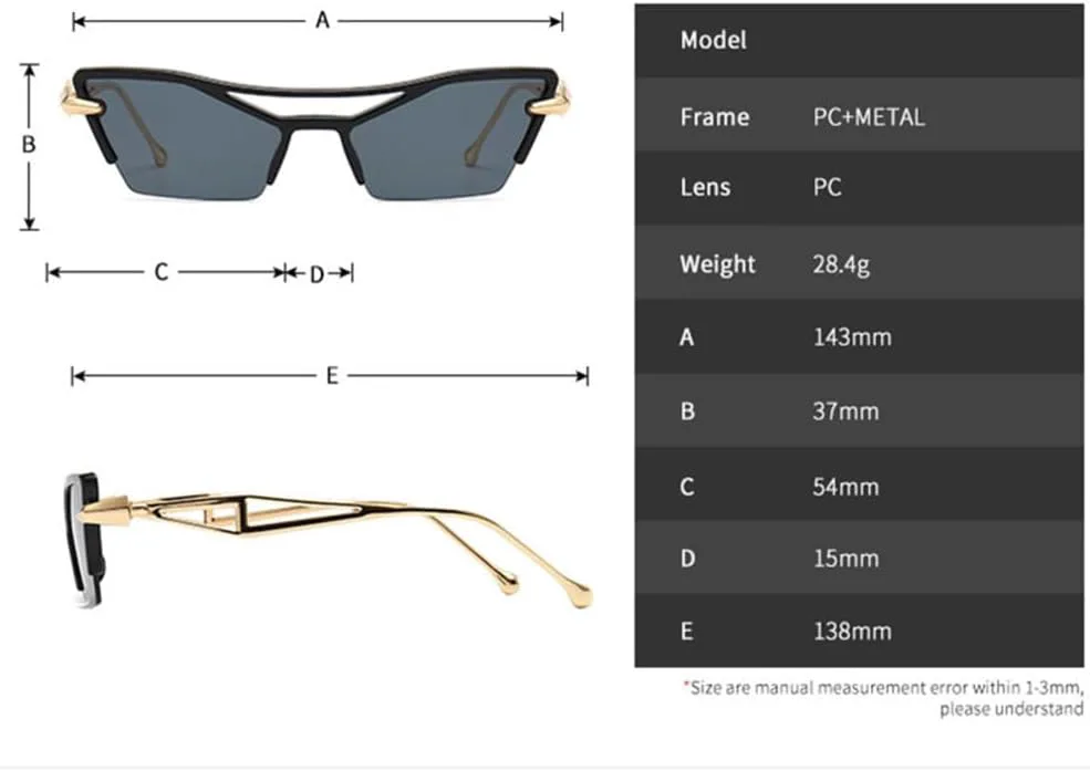 

Солнцезащитные очки «кошачий глаз» в полуободковой оправе для женщин, винтажные солнцезащитные очки для мужчин, очки с защитой от УФ-излучения UV400 LANGSER, C6