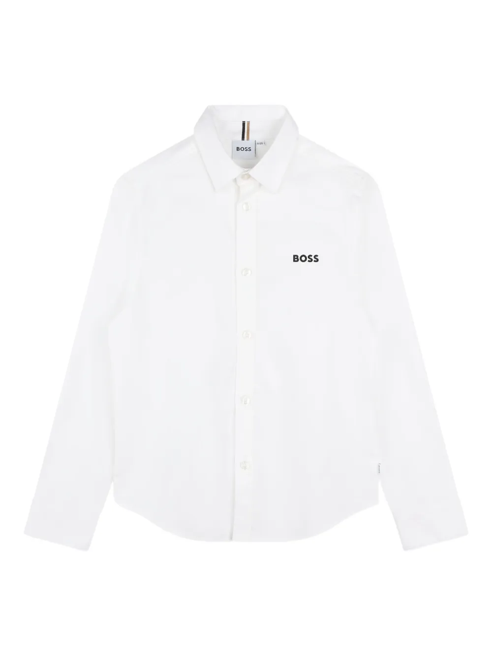 

Футболка с длинными рукавами и логотипом BOSS Kidswear, белый
