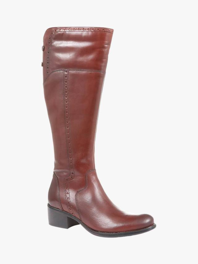 Кожаные сапоги для верховой езды rachel средней посадки до икры Jones Bootmaker, желто-коричневый — фото 3