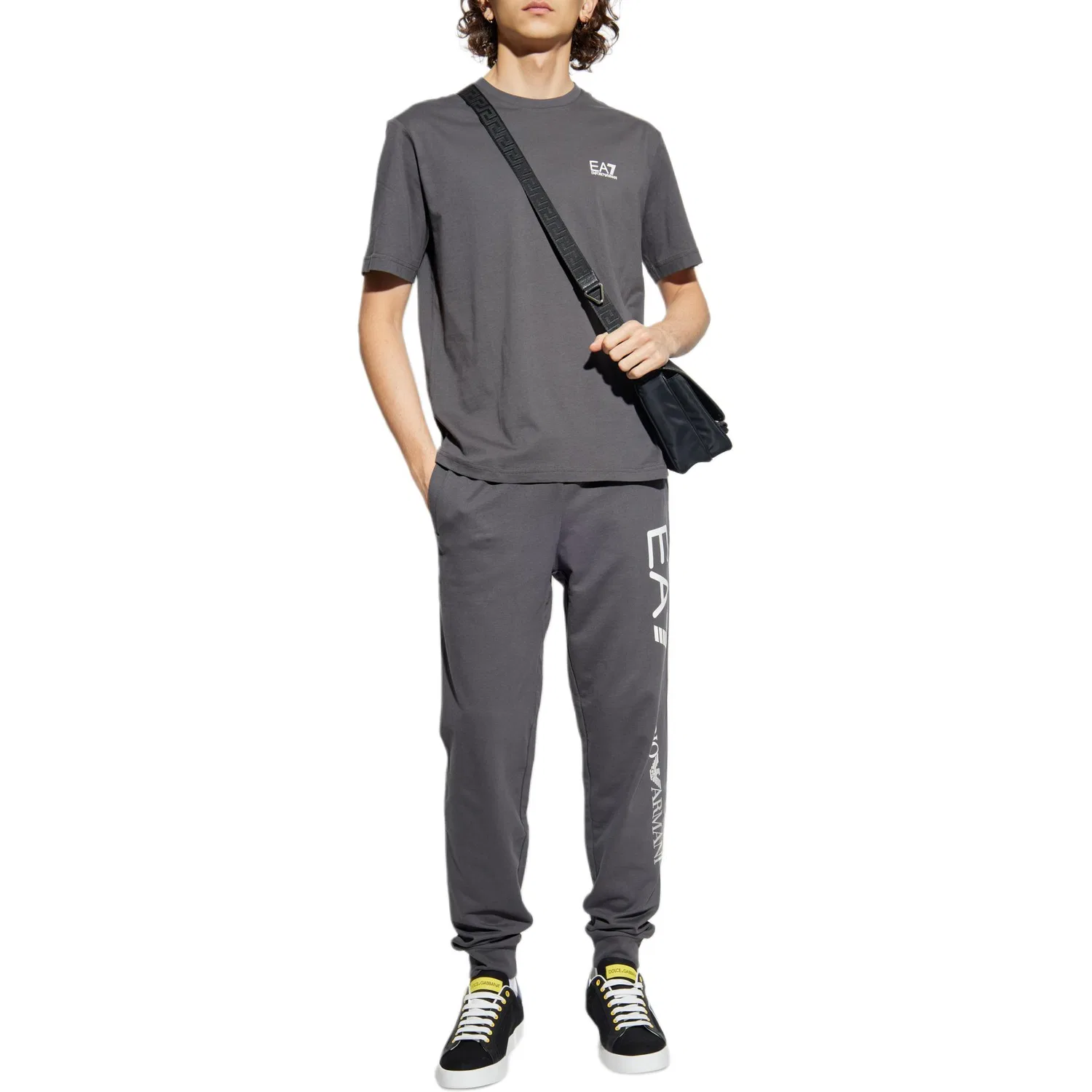 Мужская футболка с логотипом Ea7 Logo Detailed Crewneck T Shirt Emporio Armani — фото 4