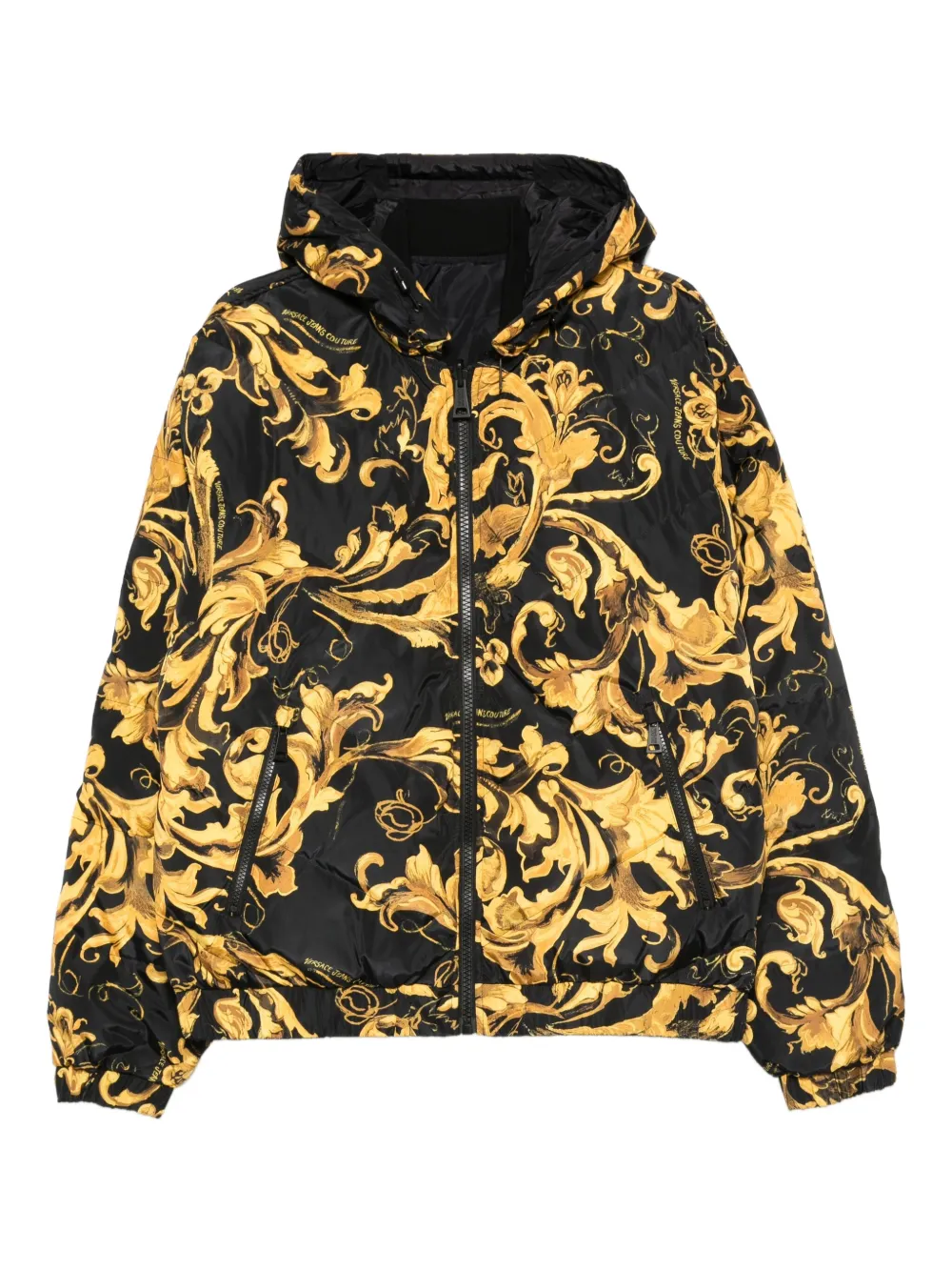 

Куртка с капюшоном и принтом Versace Jeans Couture, черный