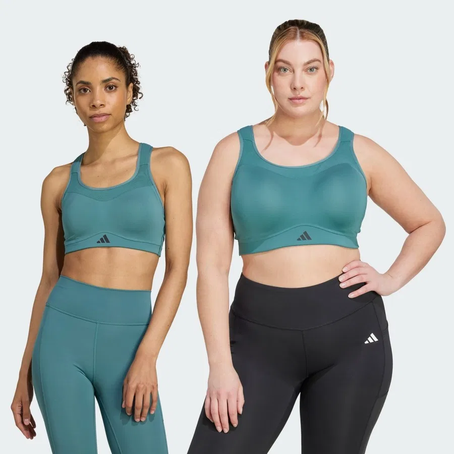 Спортивный бюстгальтер с высокой поддержкой Impact Training High Support Bra, adidas, Бирюзовый