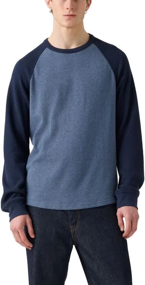 Мужская термофутболка с реглан-рукавами Thermal Raglan Crewneck Levi's, Vintage Indigo