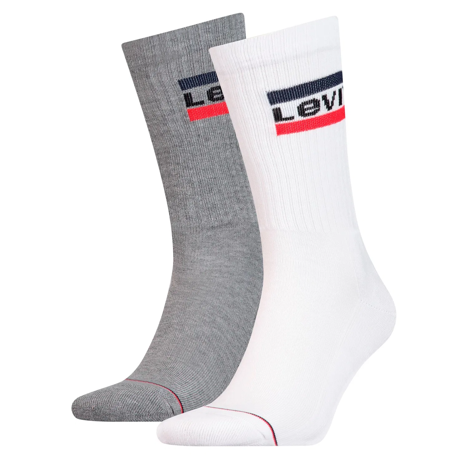 Мужские носки с логотипом Levi's, White/Grey