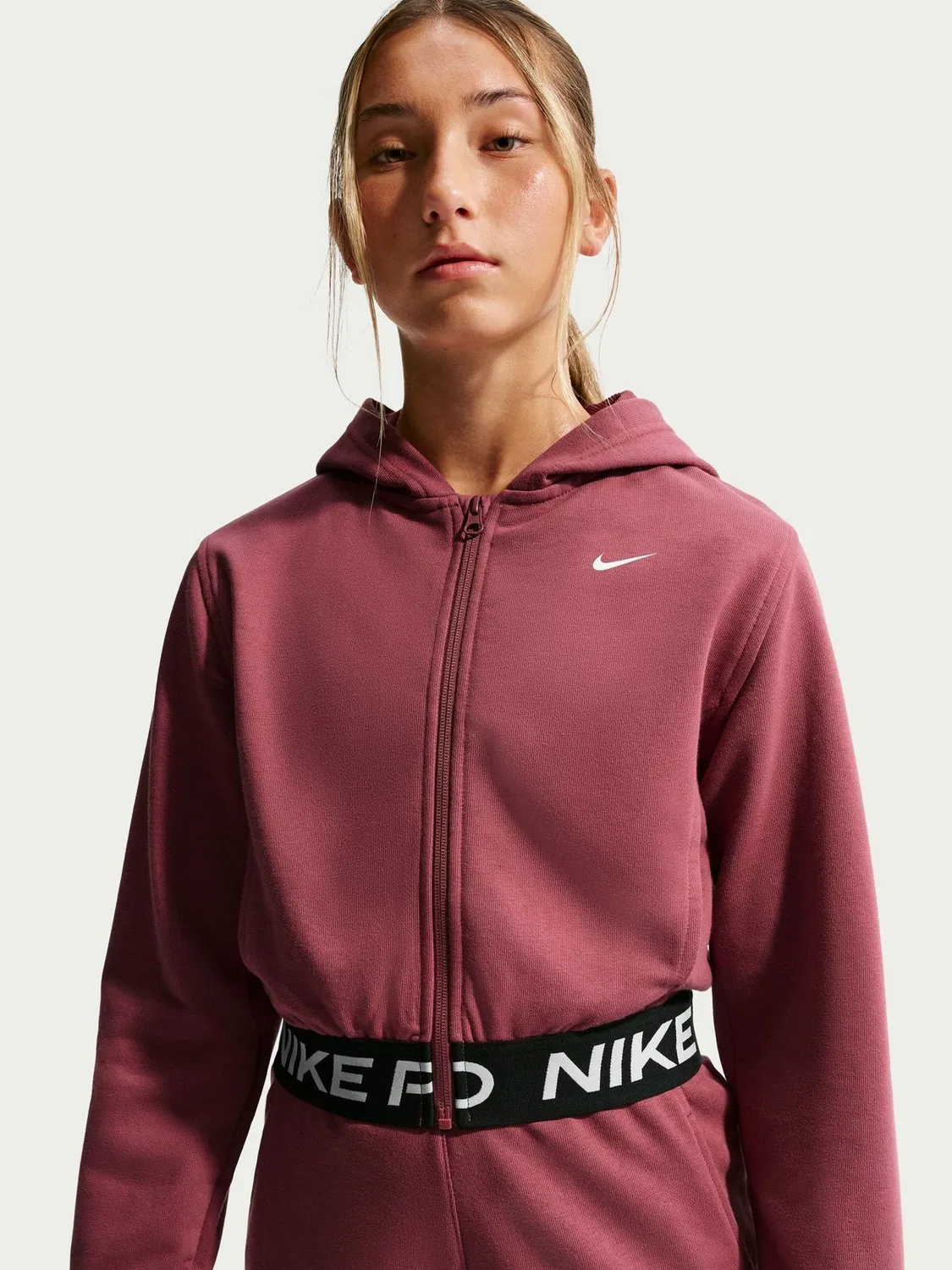 Толстовка Nike Pink Smoke Pro Dri-FIT, розовый дым — фото 3